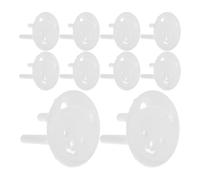 Gogogmee Lot de 30 Cache-Prises de Sécurité pour Prises Européennes Protection Renforcée d'Ours Couleur Ivoire pour Chambre d'Garçon et Filles et Prévention des Risques Électriques