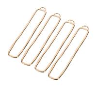 Gogogmee Lot de 4 Breloques à Lunette en Or 14k Plaqué, Cadres Creux Rectangulaires 12x60mm, Légers pour Fabrication Bijoux Diy, Bases de Sertissage de Cabochon, Support Pendentifs