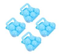 Gogogmee Lot de 4 Pinces à Neige pour Garçon et Filles d'Extérieur pour Fabrication de Boules de Neige Coloris Aléatoire Plastique Sûr et Surface Lisse pour Jeux Couleur Aléatoire