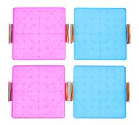 Gogogmee Lot de 4 Plaques à Clous en Plastique 16-17,5 Cm, Géoplanche Colorée pour Apprentissage Mathématiques École Primaire, Outil Éducatif Géométrie pour Élèves, Couleur Aléatoire