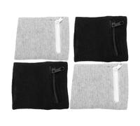 Gogogmee Lot de 4 Pochettes de Poignet Zippées pour Sport et Randonnée 2 Noires 2 Gris Clair Tissu Respirant et Extensible Portefeuille-Bracelet Multifonction pour Clés Pièces de