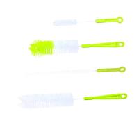 Gogogmee Lot de 4 Set de Set de Goupillons à Long Manche pour Biberon et Tasse, Brosse de Nettoyage en Nylon Pp, pour Parois, Coins et Fond Profond