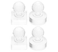 Gogogmee Lot de 4 Tampons pour Fards à Paupières - Outils de Maquillage pour Presse à Mouler Poudre - Moules Carrés 9 Compartiments et Ronds 27 Mm - Accessoire Cosmétique pour