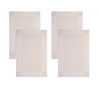 Gogogmee Lot de 4 Tapis de Table à Ongles Blancs Tissés Russes, Coussins Repose-mains Portables pour Manucure Professionnelle, Tapis de Protection Lavables pour Outils de Nail Art et Salon