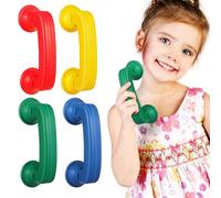 Gogogmee Lot de 4 Téléphones Chuchoteurs Colorés en Abs, Éducatif Compact et Léger pour Tout-Petits, Récepteur Téléphonique en Plastique Résistant aux Chutes, pour Développer Concentration