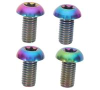 Gogogmee Lot de 4 Vis Hexagonales M5X10 en Alliage de Titane Coloré Résistantes à la Corrosion pour Fixation Porte-Bidon de Vélo Compatibles Vélo Route et Montagne Vis de Rechange