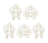 Gogogmee Lot de 5 Boîtes à Bonbons en Métal Forme de Carrosse Citrouille Dorée Boîtes à Friandises pour Mariage Décoration Originale pour Fête