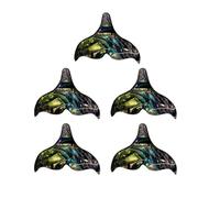 Gogogmee Lot de 5 Pendentifs en Coquillage Queue de Sirène 20x25mm, Accessoires DIY pour Bijoux, Breloques Artisanales Solide et Romantiques, Création Colliers, Bracelets et Porte-clés