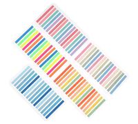 Gogogmee Lot de 5 set de sets de 1500 Bandes Index Autocollantes Ultra-Fines Translucides Multicolores pour Lecture Onglets Repositionnables pour Annoter Livres Classeurs et