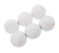 Gogogmee Lot de 6 Balles de Tennis Blanches en Caoutchouc Haute Élasticité pour Débutantes, Balles D'entraînement Légères et Résistantes pour Tennis en Intérieur et Jardin, Set