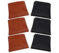 Gogogmee Lot de 6 Mini Pochettes de Maquillage en PU 12 X 113 CM Pochettes de Rangement à Fermeture Automatique Petites Trousses Portables pour Cosmétiques Clés Écouteurs - Trousse de