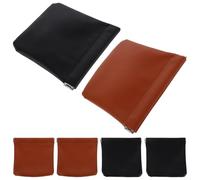 Gogogmee Lot de 6 Mini Trousses de Maquillage 12 X 113 CM en PU Résistante Pochettes de Rangement à Fermeture Automatique pour Cosmétiques Écouteurs et Clés Compactes pour Voyage et