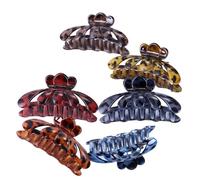 Gogogmee Lot De 6 Pinces à Cheveux Griffes Panthère Multicolores Tailles Moyennes Accessoires Cheveux Pour Femmes Usage Quotidien