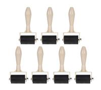 Gogogmee Lot de 7 Rouleaux en Caoutchouc pour Gravure et Impression Rouleaux à Peinture 35 CM Manche Blanc Outils D’Impression pour Loisirs Créatifs et Activités Artistiques Garçon et