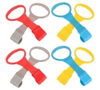 Gogogmee Lot de 8 Anneaux de Traction Multicolores en Plastique avec Boucle Amovible Aides à la Station Debout pour Bébé Accessoires de Marche Sécurisés pour Lit et Parc Intérieur