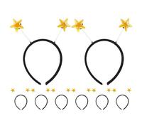 Gogogmee Lot De 8 Serre-TêTes ÉToiles IriséEs DoréEs - Bandeaux LéGers À Cinq Branches Pour FêTes Festivals Et DéGuisements Du Nouvel an - Accessoires Cheveux Amusants Et RéUtilisables