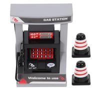 Gogogmee Maquette de Station-Service Soi-même 2 Mini-Blocs Routiers, Éducatif pour Garçon et Filles, Modèle Réaliste Sécurisé Sons, pour Jeu D’Imitation et Apprentissage Ludique