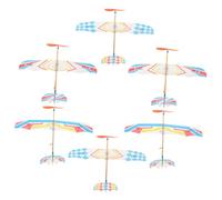 Gogogmee Maquettes D'avions à Élastique pour Garçon Et Filles, Lot De 6 Mini Avions Colorés, Planeurs Jouets Légers pour Jeux en Extérieur Et Développement Motricité Fine