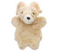 Gogogmee Marionnette à Main Interactive en Peluche de Bébé Chèvre, pour Garçon et Filles Tout-Petits, Taille Petite, Couleur Naturelle, Accessoire Ludique pour Spectacles et Histoires,