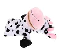 Gogogmee Marionnette Main Peluche Vache Animale avec Bouche Mobile Conte Garçon Fille Interaction Familiale Cadeau Anniversaire