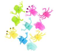 Gogogmee Marionnettes à Doigts TPR Élastiques 10 Pièces Couleurs Vives 5 Modèles Aléatoires pour Jeu de Rôle et Histoires, pour Couvrir Doigts Garçon et Filles et Adultes, Interaction