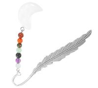Gogogmee Marque-page en Cristal Pendentif Plume en Métal, Léger et Élégant, Résistant la Décoloration, pour Étudiants et Amateurs de Lecture