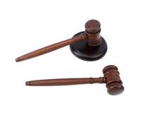 Gogogmee Marteau de Juge Bois avec Base Lot de Vintage pour Enchères et Procès Maillet Résistant et Portable Clair pour Vente Aux Enchères et Simulations Judiciaires