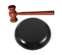 Gogogmee Marteau de Juge Bois avec Bloc Sonore Accessoire de Cour Garçon Fille Jeu de Rôle Éducatif Sûr et Réaliste Base Robuste pour Apprentissage Judiciaire