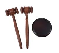 Gogogmee Marteau de Juge Bois Vintage avec Bloc Sonore Clair Marteau Enchères Pratique pour Tribunal Avocat Président et Commissaire-priseur