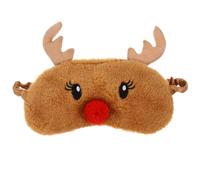 Gogogmee Masque de Sommeil en Peluche Motif Cerf 3D Nez Cache-Yeux Opaque Doux et Confortable Bandeau pour Dormir pour Bloquer la Lumière et Favoriser un Sommeil Paisible