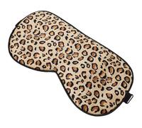 Gogogmee Masque de Sommeil Léopard Soie Naturelle Ajustable Couvre-yeux Doux et Occultant pour Voyager et Dormir Réduit la Fatigue Oculaire et Améliore la Qualité du Sommeil