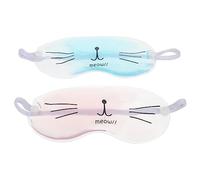 Gogogmee Masques De Glace Yeux En Gel Réutilisables 2 Pièces Taille Petite Rafraîchissants Femmes Fatigue Oculaire Détente Sommeil Usage Domestique Transparent Bleu Et Rose