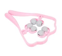 Gogogmee Masseur Corporel Manuel 6 Boules Rose Rouleau De Cou Portable Soulagement Cervical Et Musculaire Multifonction Électrique Domicile Voyage Bien-