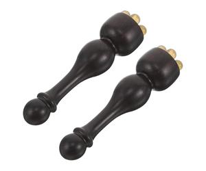 Gogogmee Masseur Oculaire en Bois de Santal 2pcs Forme Lotus Petit pour Massage Précis Visage et Relaxation Quotidienne Facile à Utiliser Partout
