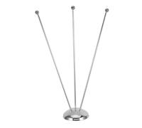 Gogogmee Mât de bureau pour 3 mini-drapeaux - Support de drapeau de table à trois broches avec base - Support de mât en acier inoxydable pour bureau, école, table de conférence, Jour du Souvenir,