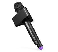 Gogogmee Microphone Factice Garçon et Filles avec Drapeau Noir Triangle, Petit Modèle en Plastique Léger, Accessoire de Microphone Réaliste pour Fête Karaoké et Jeu de Rôle,