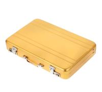 Gogogmee Mini Boîte à Cartes de Visite Doré Étui Métallique Portable sans Mot de Passe Organisateur pour Cartes Identité Crédit Rangement Professionnel Compact