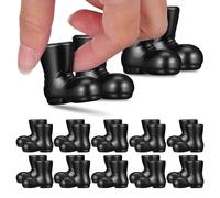 Gogogmee Mini-Bottes de Noël Réalistes en Plastique PE Résistantes Modèle de Chaussures Miniatures 17 pour Décoration Maison de Poupée Accessoires Village Miniature Fête Noël