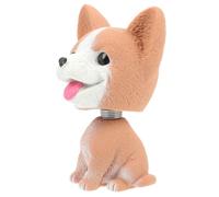 Gogogmee Mini Corgi Décor Voiture Jouet pour Animaux De Compagnie Petit Chien Modèle Animaux Décor Résine Fil d'acier Ornement pour Chien