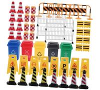 Gogogmee Mini Panneaux Signalisation Éducatifs pour Garçon Fille Cognitif de Circulation Routière Jeu Éveil et Apprentissage Accessoires Miniatures pour Jeu de Rôle et Éducation Précoce