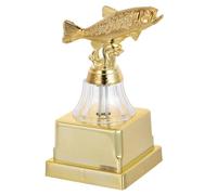 Gogogmee Mini Trophée de Pêche Doré Petit Format, Prix Compétition Poisson Léger et Robuste, Récompense pour Tournoi de Pêche Sportive, Présent Gagnant, Trophée Miniature Événement Sportif