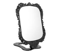 Gogogmee Miroir de Maquillage Pliable Vintage avec Base Miroir de Poche Ovale Clair Grossissant Cosmétique Portable