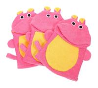 Gogogmee Mitaines Exfoliantes Pour Garçon Et Filles, Lot De 3, Taille Unique, Éponge Douce Bain, Massage Léger, Usage Bébé Et Tout-petits, Lavage Sécurisé Et Confortable