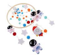 Gogogmee Mobile pour Thème Spatial avec Astronaute et Fusée Mobile Suspendu pour Lit Denfant Apaisant et Sûr pour Développement Visuel et Sommeil