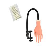 Gogogmee Modèle De Main D'entraînement Nail Art Avec 1 Support Pliable Et 500 Ongles Artificiels En Silicone Souple Pour Pratique Du Bout Des Ongles Manucure Professionnelle