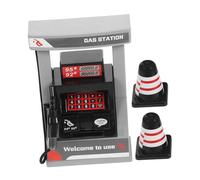Gogogmee Modèle de Station Essence Réaliste Kit de Jeu Éducatif pour Garçon Fille Simulation de Bâtiment de Station-Service Miniature Développement de Motricité et Coordination Main-œil