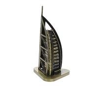 Gogogmee Modèle Miniature Hôtel Voilier Doré Statue Décorative Bâtiment Souvenir Dubai Sculpture Ornement pour Maison Bureau