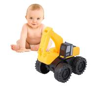 Gogogmee Modèles Réduits de Véhicules de Chantier en Plastique, Lot de 4 Jouets Éducatifs DIY, Camions Pelleteuses et Bulldozers pour Garçon et Filles, Voiture Construction, Jeu