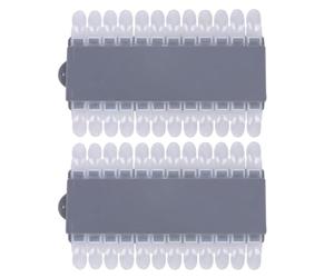 Gogogmee Nuancier de Vernis à Ongles 2pcs en Plastique pour Manucure Salon et Diy, Carte de Distinction des Couleurs Multi Color Exhibition, Présentoir à Ongles Démontable