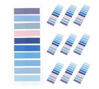 Gogogmee Onglets Adhésifs Transparents Inscriptibles Format Fiche, Lot de 10 Blocs Autocollants Repositionnables en Pet Résistant à L’eau, Marque-pages Colorés pour Organisation Scolaire